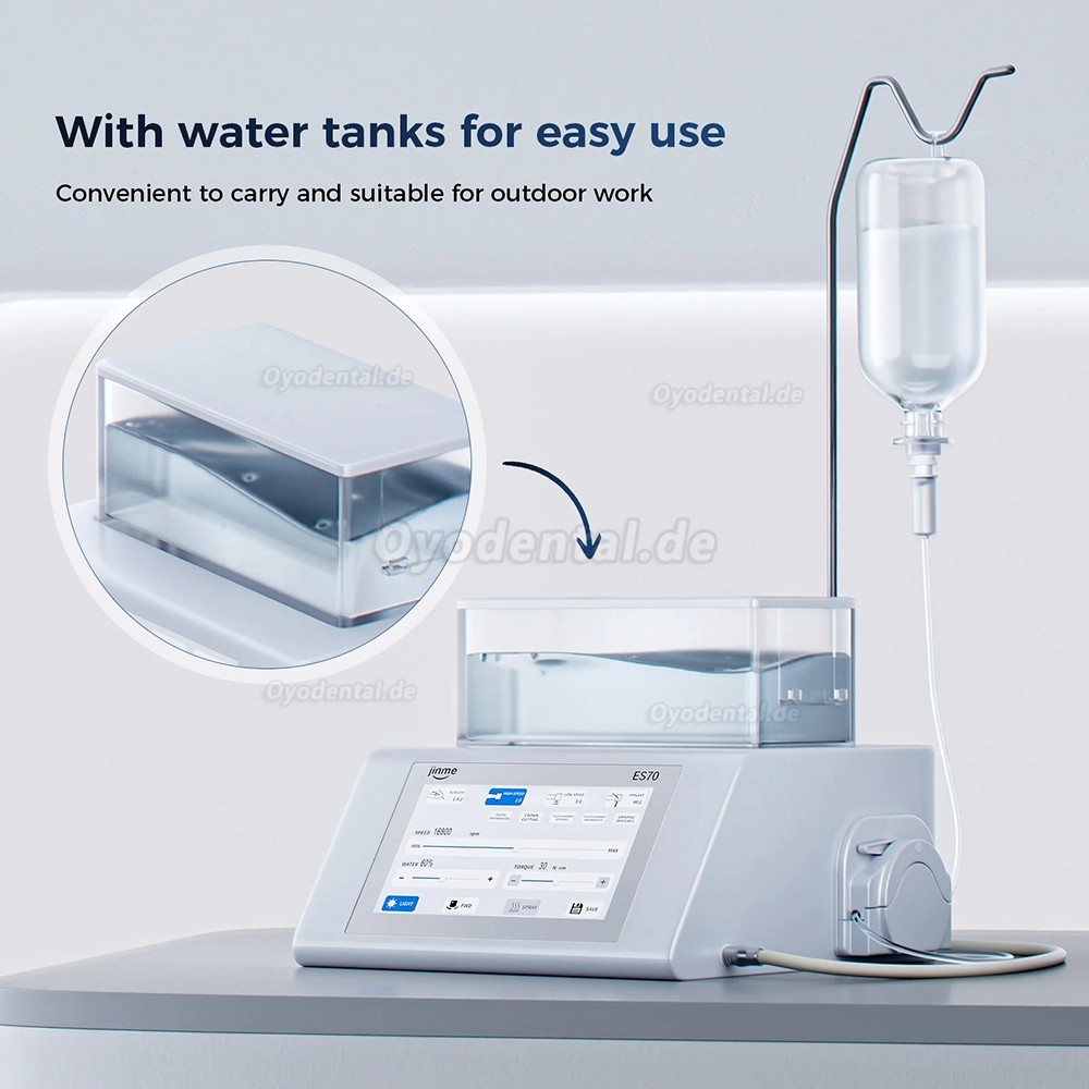 Jinme ES70 Implantatmotor Chirurgiesystem f&uuml;r Implantologie & Oralchirurgie mit 4 Winkelst&uuml;cken